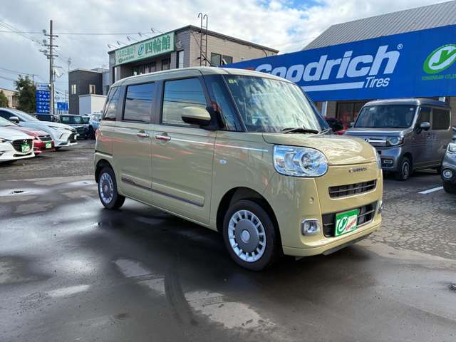 乗り降りラクラク、両側電動スライドドア！令和5年式ムーブキャンバスが入庫しました！衝突被害軽減ブレーキ搭載で安全なドライブを支援します！