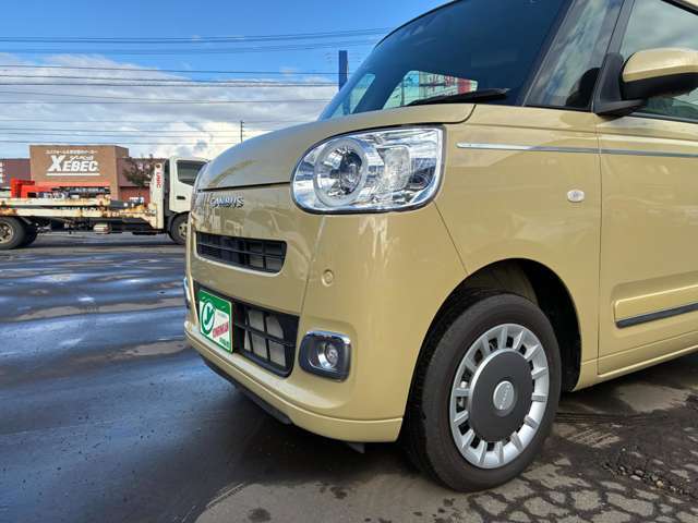 乗り降りラクラク、両側電動スライドドア！令和5年式ムーブキャンバスが入庫しました！衝突被害軽減ブレーキ搭載で安全なドライブを支援します！