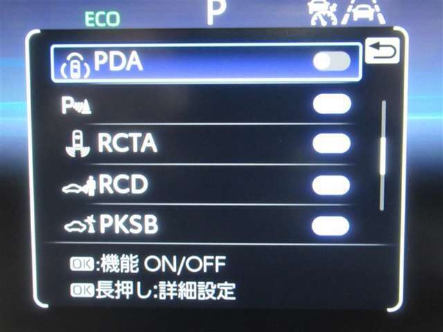 パーキングサポートブレーキ付きです。