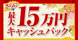 ◆~初売りセール開催中~最大15万円キャッシュバック！！
