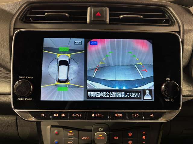 まるで上から見ているようなアラウンドビュー付き☆どこが危ないか音とソナーでお知らせ☆バックカメラも付いています☆安心ですね(^^♪