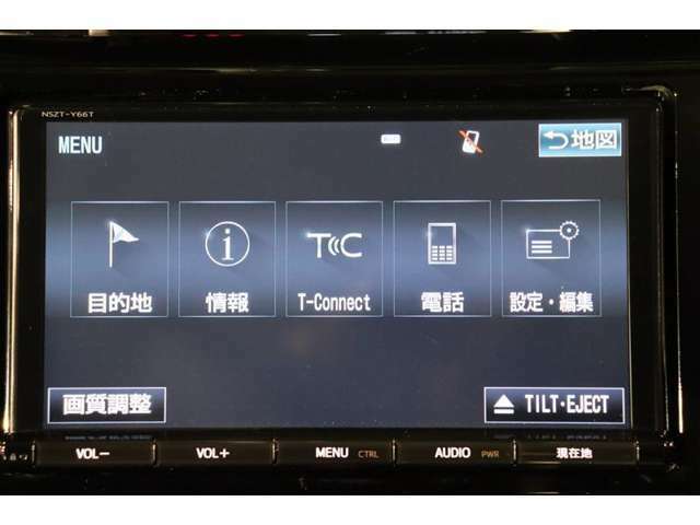 フルセグ T-Connect ナビ付き！目的地までの案内、CD・DVD再生等色々な機能付き！さらにトヨタのつながるサービス T-Connect ご利用でオペレーターサービス等が使用出来ます。