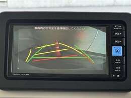 バックモニター付きです。車の後方に小型カメラが付いており、バックする際の後方の様子をモニター上に表示します。