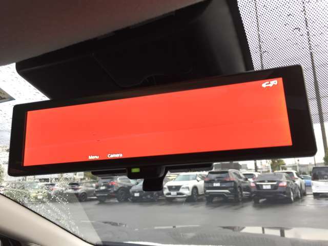 インテリジェントル-ムミラ-付です。切り替えレバーで車両後方の映像をミラーに映し出すので車内の状況や天候に左右されず、とっても見やすいです！