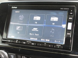 ナビゲーションはギャザズメモリーナビ（VRU-205CVi）を装着しております。AM、FM、CD、DVD再生、Bluetooth、音楽録音再生、フルセグTVがご使用いただけます。