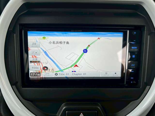 Carrozzeriaナビ搭載！初めての道でも迷わず案内してくれます。