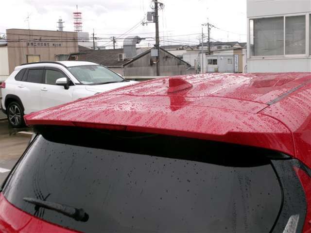 ボディカラーと同色のリアスポイラーで、見た目もすっきり！