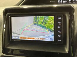 【バックカメラ】駐車時に後方がリアルタイム映像で確認できます。大型商業施設や立体駐車場での駐車時や、夜間のバック時に大活躍！運転スキルに関わらず、今や必須となった装備のひとつです！
