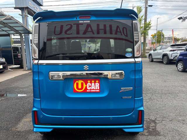 後正面からの画像です。　当店は自動車保険（ロードサービス付き）も取扱い、またレッカー、レンタカーも完備しております。万が一の事故や故障にも迅速に対応させて頂きます！