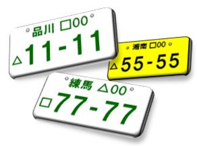 Aプラン画像：自動車のナンバープレートに自分が希望する番号を付けることができます。　この制度の対象となるのは登録自動車と軽自動車（自家用のみが対象）です。