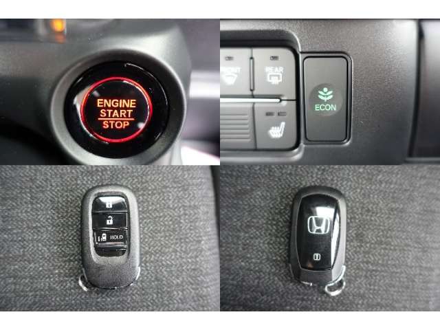 ☆ECONモード☆車全体を低燃費モードに自動制御☆ホンダスマートキー☆ポケットやバックに携帯していればボタン一つで施錠＆解除☆