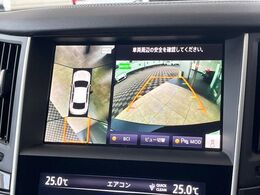 【アラウンドビューモニター】専用のカメラにより、上から見下ろしたような視点で360度クルマの周囲を確認することができます☆死角部分も確認しやすく、狭い場所での切り返しや駐車もスムーズに行えます。