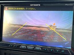 【バックカメラ】駐車時に後方がリアルタイム映像で確認できます。大型商業施設や立体駐車場での駐車時や、夜間のバック時に大活躍！運転スキルに関わらず、今や必須となった装備のひとつです！