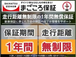 1年間・走行無制限の保証付き販売とさせて頂いております。