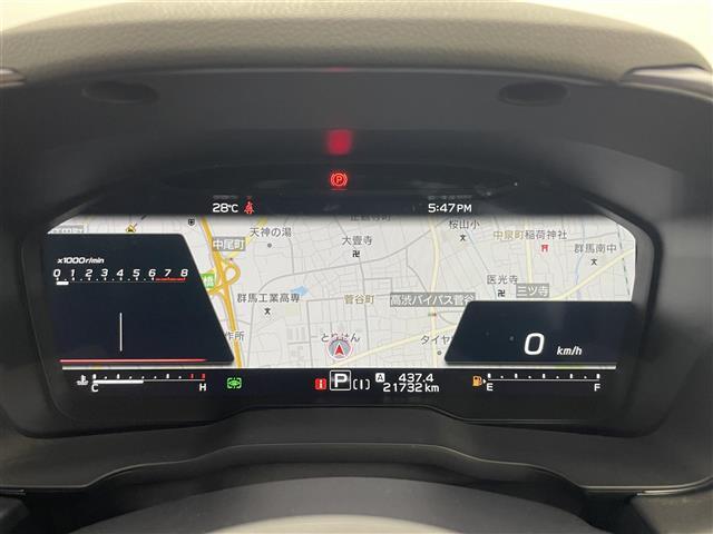 【12.3インチフル液晶メーター】スピード/タコメーター・ナビ画面・アイサイト画面の3つのモードから選べるほか、AppleCarPlayの地図アプリ情報を表示することも可能です！