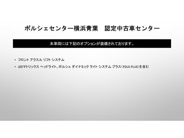 オプション一覧でございます。