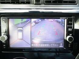アラウンドビューモニターです。駐車中のクルマを空から見下ろしているかのような映像で表示し。駐車をアシストしてくれます。