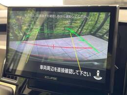 【バックカメラ】駐車時に後方がリアルタイム映像で確認できます。大型商業施設や立体駐車場での駐車時や、夜間のバック時に大活躍！運転スキルに関わらず、今や必須となった装備のひとつです！