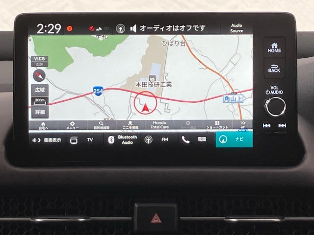 大画面の純正ナビゲーション