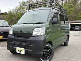 全面塗装ダークグリーン！新品MTタイヤ！ルーフキャリア！5MT！切り替え4WD！