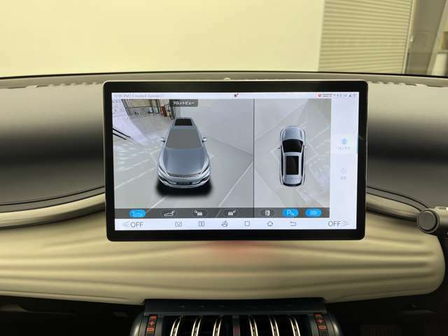 カメラは3D表示も可能です。タッチ操作でぐるりと回転して自車位置周辺を確認することが可能です