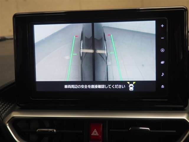 パノラミックビューモニター、左右フロントカメラモード。