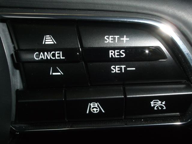 ステアリングには各種スイッチを配置。右手は「レーダークルーズコントロール」の操作を行えます。