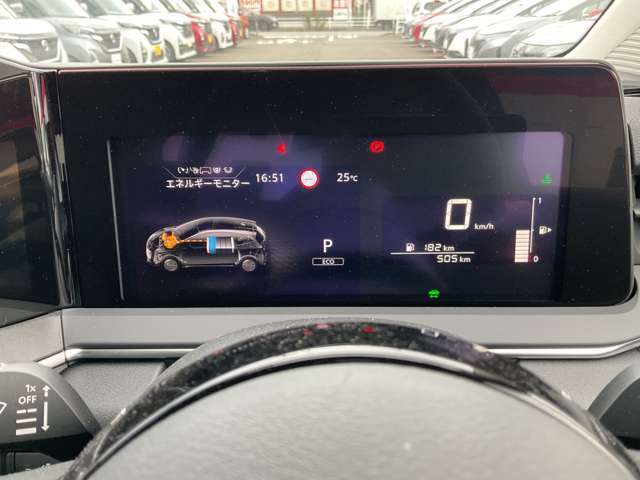 アドバンスドドライブアシストディスプレイ（12.3インチカラーディスプレイ）（パワーメーター、エネルギーフローメーター、バッテリー残量計、ドライビングコンピューター付、時計、外気温表示）