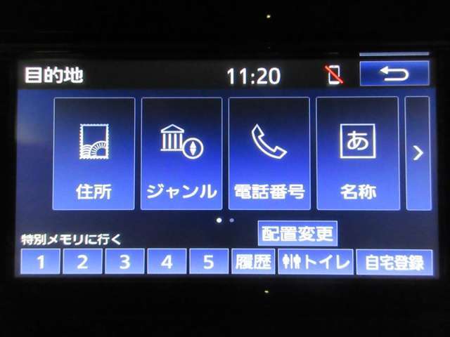 ナビメインメニュー。