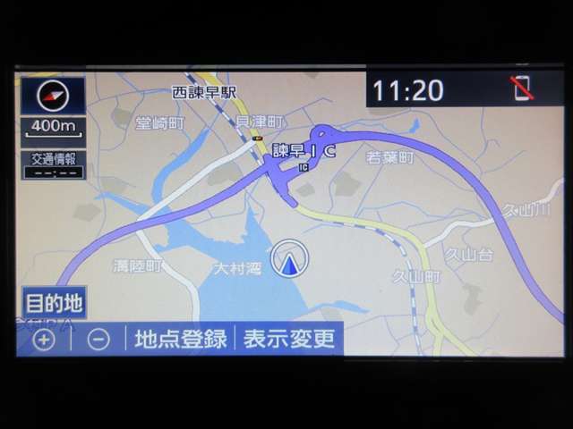 ナビ付で慣れない道も旅先でも安心。