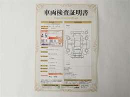 車両の状態が分かる「車両検査証明書」発行しておりますので、ご来店時にはご確認ください