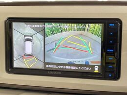 【パノラマモニター】専用のカメラにより、上から見下ろしたような視点で360度クルマの周囲を確認することができます☆縦列駐車や幅寄せ時に活躍してくれます♪