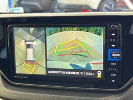 【パノラマモニター】専用のカメラにより、上から見下ろしたような視点で360度クルマの周囲を確認することができます☆死角部分も確認しやすく、狭い場所での切り返しや駐車もスムーズに行えます。