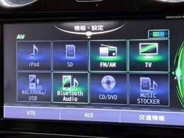 純正SDナビ、フルセグTV付き、Bluetoothオーディオ・ミュージックサーバー・DVDビデオも再生可能です！ナビ付き条件でお探しの方は必見です！
