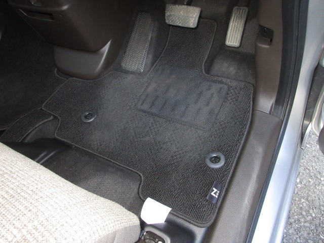 フロアマットが付いています。フロアマットは脱着可能ですから汚れがついたときに掃除しやすく、室内を綺麗に保つことが出来ます。付いてて良かったと思える用品です！