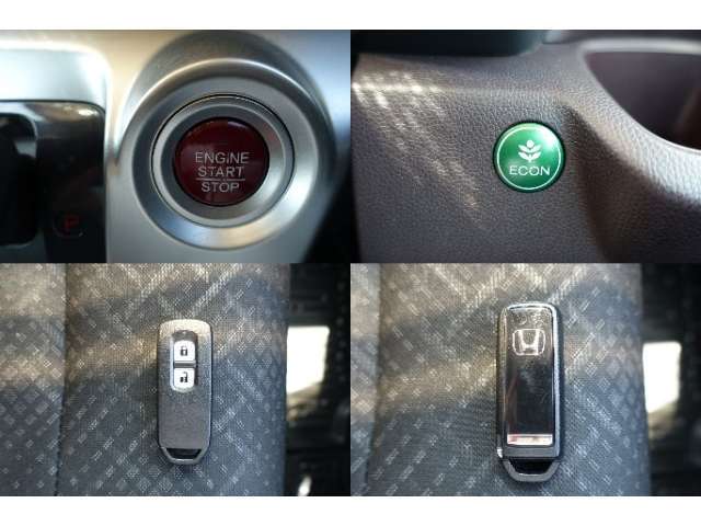 ☆ECONモード☆車全体を低燃費モードに自動制御☆ホンダスマートキー☆ポケットやバックに携帯していればボタン一つで施錠＆解除☆