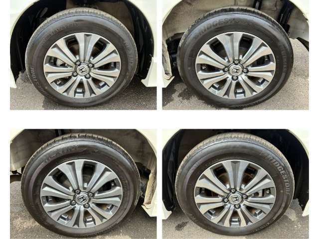 専用デザインの14インチ純正アルミホイールを履いています。足元がきまると、ボディ全体が引き締まります。