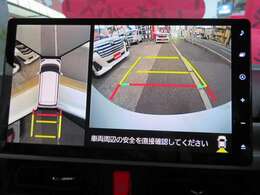 ☆パノラマビューモニター、パーキングアシスト☆フロント、サイド、バックにカメラ付いていてクルマ全体が見えます、発進時や車庫入ら～くら～く、目視で安全確認。快適ドライブをお楽しみください。