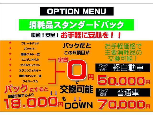 Bプラン画像：主要消耗部品をまるごと交換致します！単品で交換するよりもお得でご好評いただいております☆