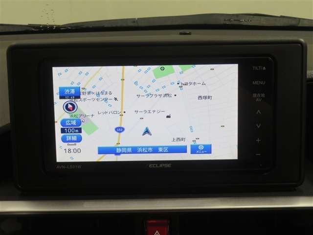 搭載のカーナビ（イクリプスメモリーナビ）が、快適なドライブをサポートします。
