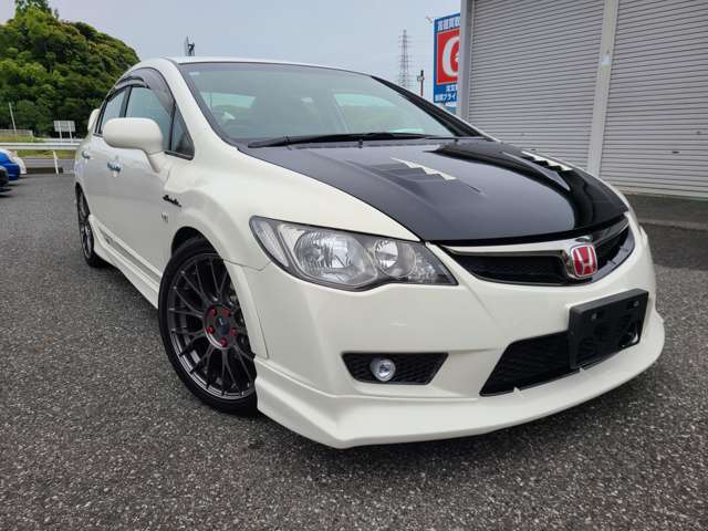 ホンダツインカム FEEL's　ボンネット/Fワイドフェンダー 無限Fエアロ NOBLESSEリアディフューザー/2本出しマフラー  TEIN車高調 エンケイPFM1 18アルミ