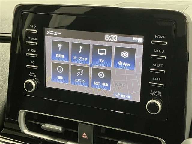 ディスプレイオーディオナビが付いています。初めて使用する方も安心して使えます♪別途契約頂ければ、Tコネクト接続が可能です。