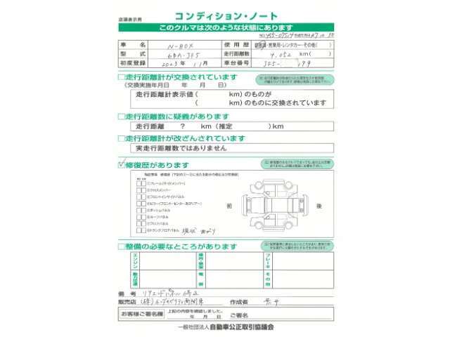 こちらのN-BOXは現状トランクフロアパネルが曲がってしていますが、走行に支障はございません。