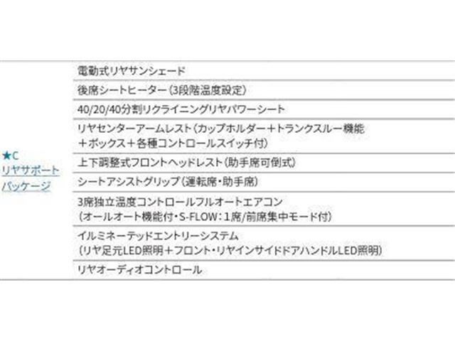 デジタルインナーミラー、寒冷地仕様、サンルーフ、本革シート、メーカーオプションのドライバーズパッケージ2とリアサポートパッケージが付いてます。