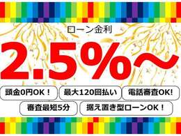 ローン金利2.5％～にてご案内進めております。事前審査も可能です。お気軽にご相談くださいませ！