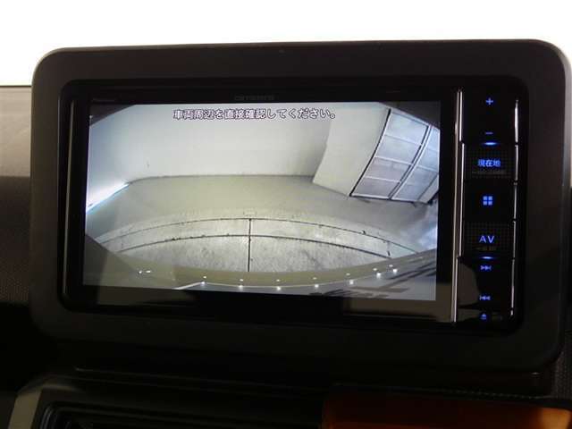 車庫入れの強い味方。後退時の死角をチェックするために便利です。