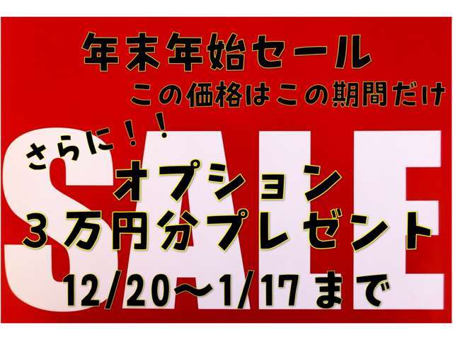 年末年始セール開催中12/20～1/20まで