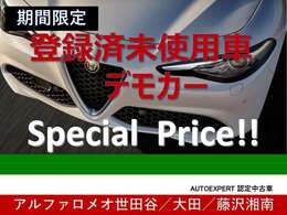 モデルイヤー入替期や自社決算期など限られた機会にのみ生まれる「登録済未使用車」「社用車・デモカーアップ」。高品質車両をグッドプライスで手にすることのできるチャンスをお見逃しなく！