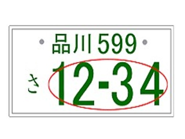 お好みの四桁の数字をお選び頂けます。