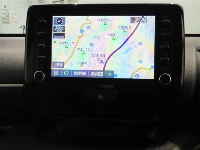 トヨタ純正ナビ装備！地図描写は文字も道もクリアで見やすく、滑らかに表示します。これさえあればもう道に迷わないですみますね♪